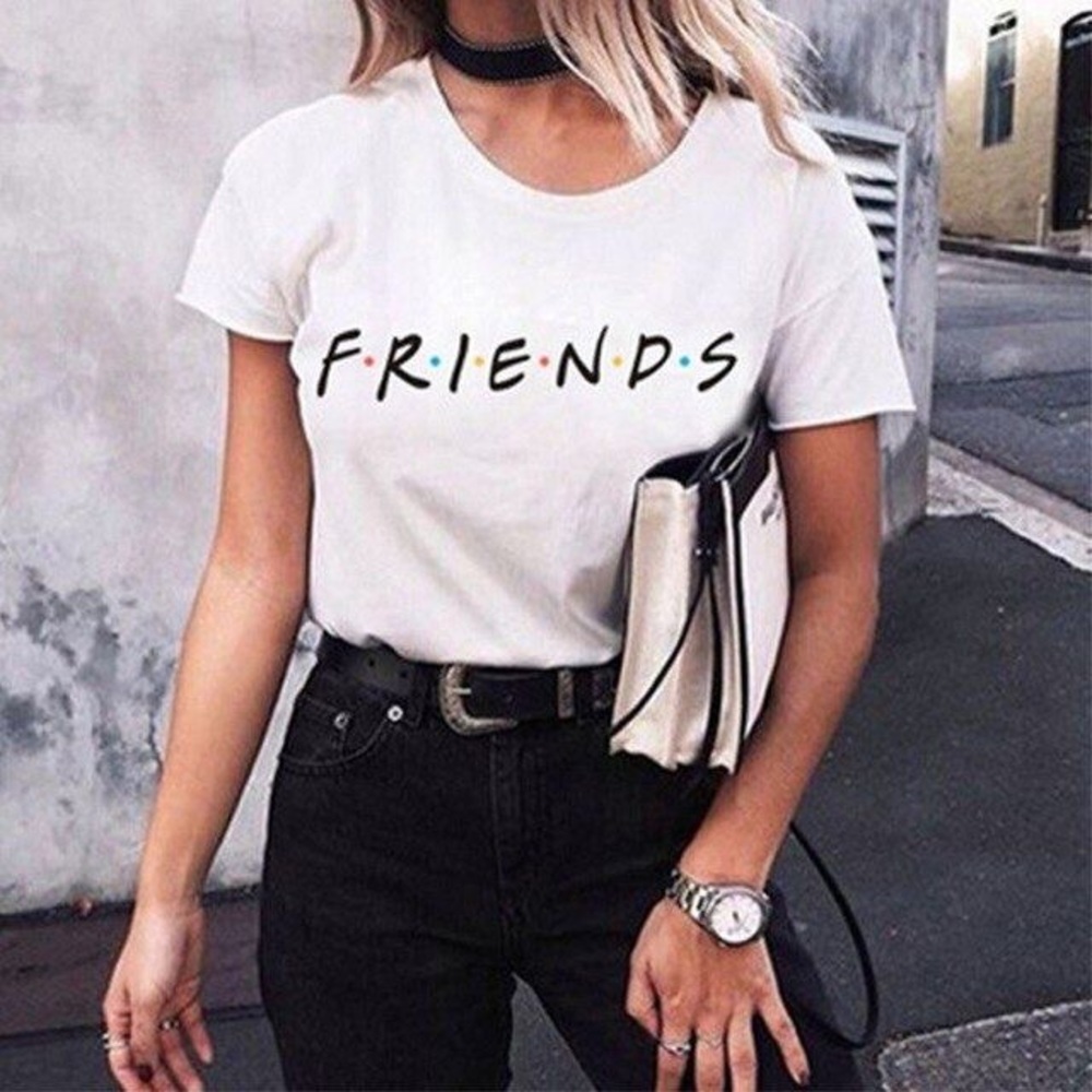 FRIENDS Logo White Cotton Tee
